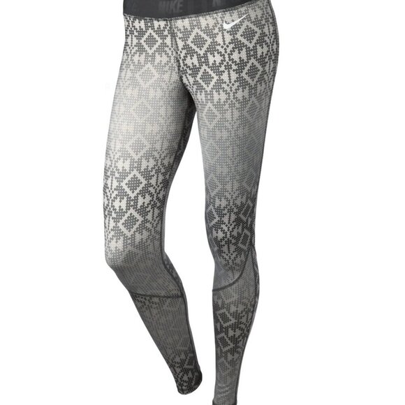 Nike Pro Combat Leggings Hyperwarm Geometric Print Size XS - Picture 1 of 11